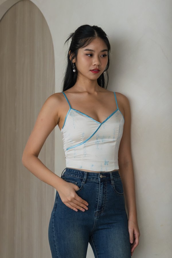 Beihe Calligraphy Padded Top (Blue)