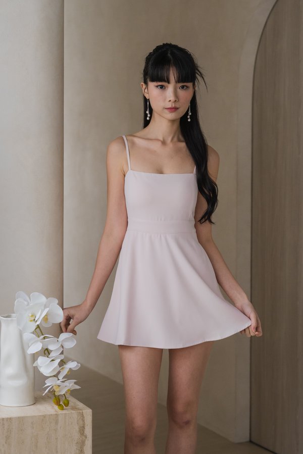 Lazette Romper Dress (Baby Pink)