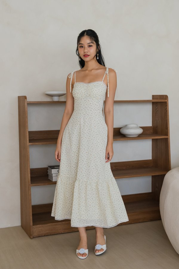 Searra Lace Dress (Yellow Floral)