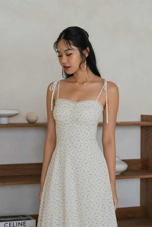 Searra Lace Dress (Yellow Floral)