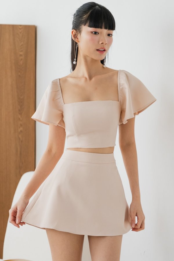 Alina Sleeved Padded Top (Pink) Alina Sleeved Padded Top (Pink)