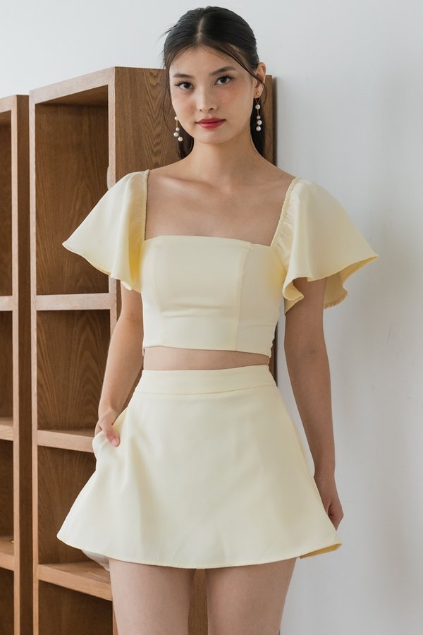 Alina Sleeved Padded Top (Daffodil) Alina Sleeved Padded Top (Daffodil)