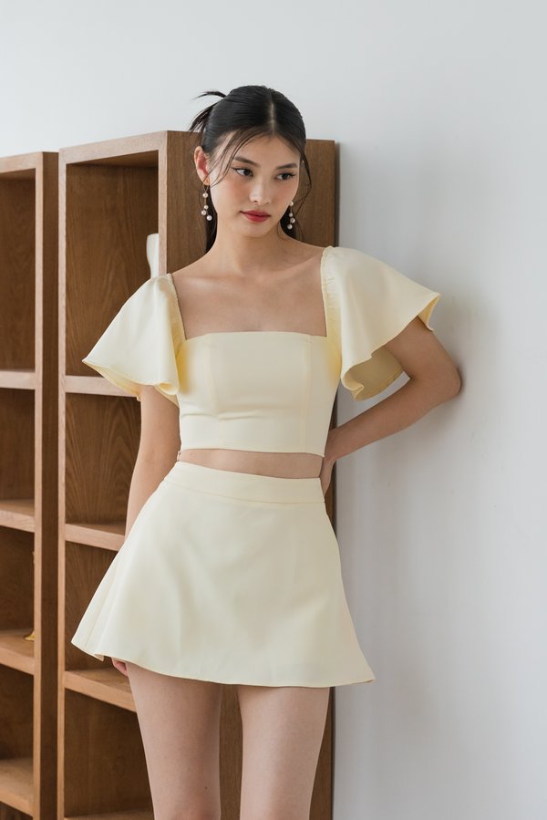 Alina Sleeved Padded Top (Daffodil) Alina Sleeved Padded Top (Daffodil)