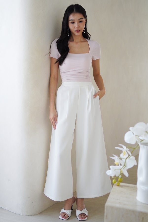Karissa Pleated Pants (White)