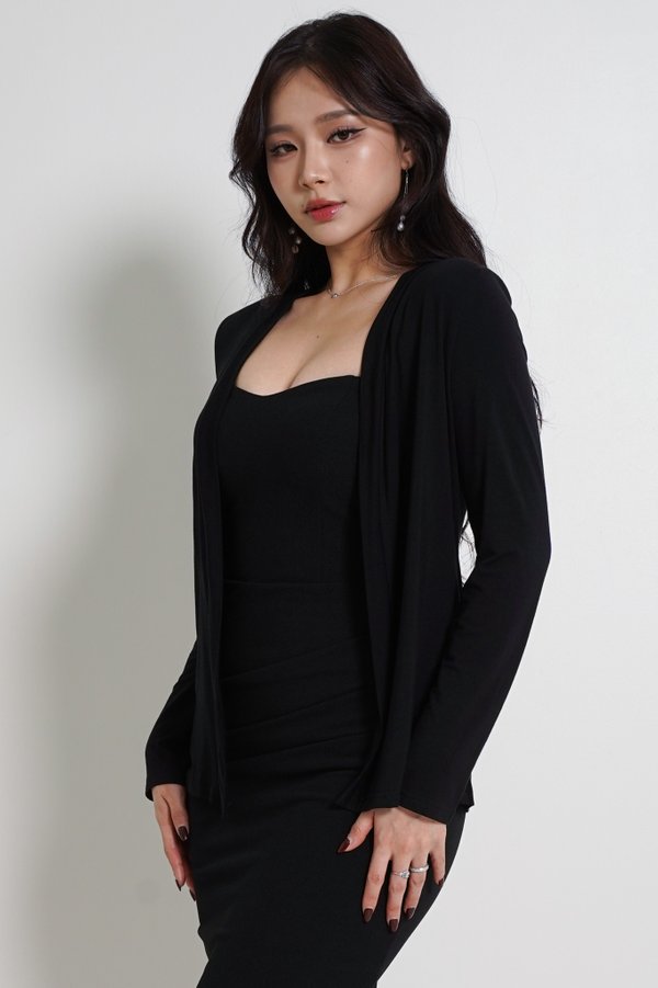 Shayler Long Cardigan (Black)