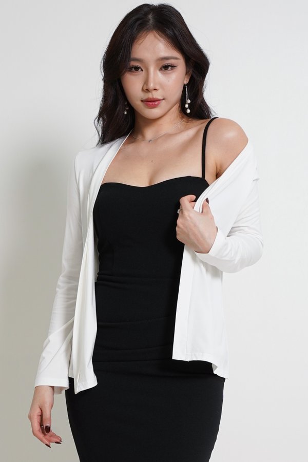 Shayler Long Cardigan (White)