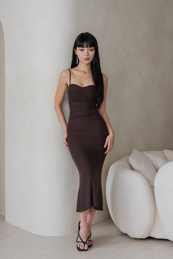 Saphie Sweetheart Mesh Padded Dress (Chocolate Brown) Saphie Sweetheart Mesh Padded Dress (Chocolate Brown)