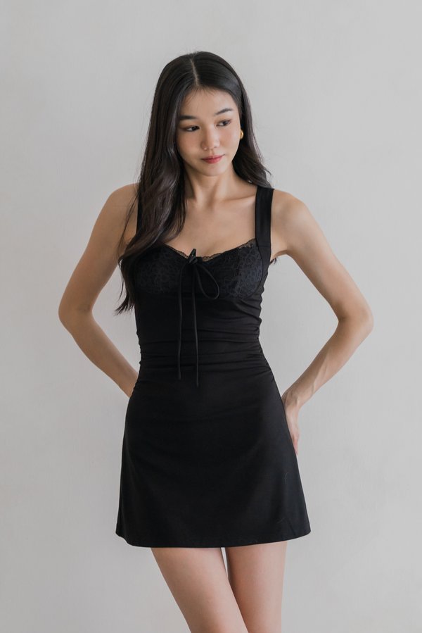 *Luxe* Gyselle Lace Padded Dress (Black) *Luxe* Gyselle Lace Padded Dress (Black)