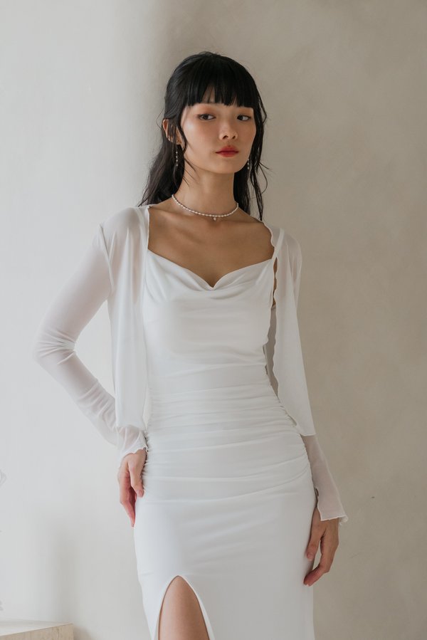 Randy Mesh Cardigan (White)