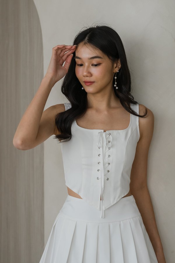 Vivienne Tie String Padded Top (White) Vivienne Tie String Padded Top (White)