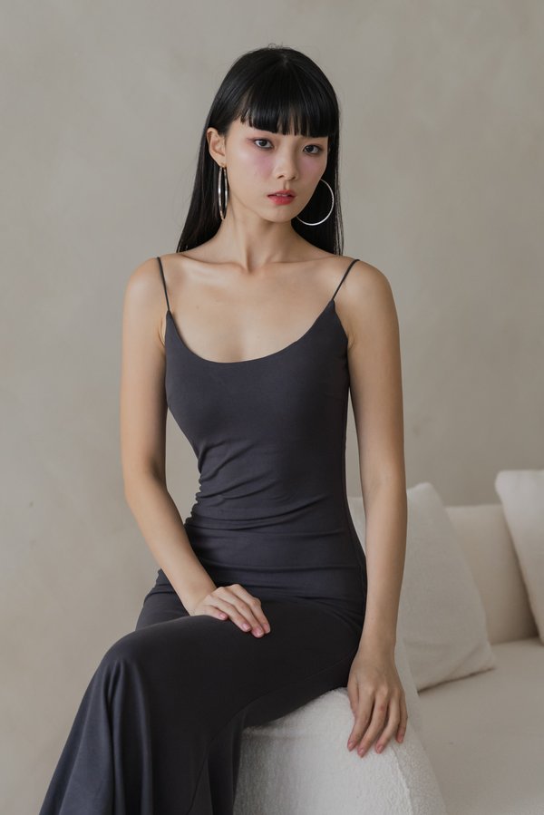 *Lite* Keidi Mermaid Ruched Dress (Gunmetal) *Lite* Keidi Mermaid Ruched Dress (Gunmetal)