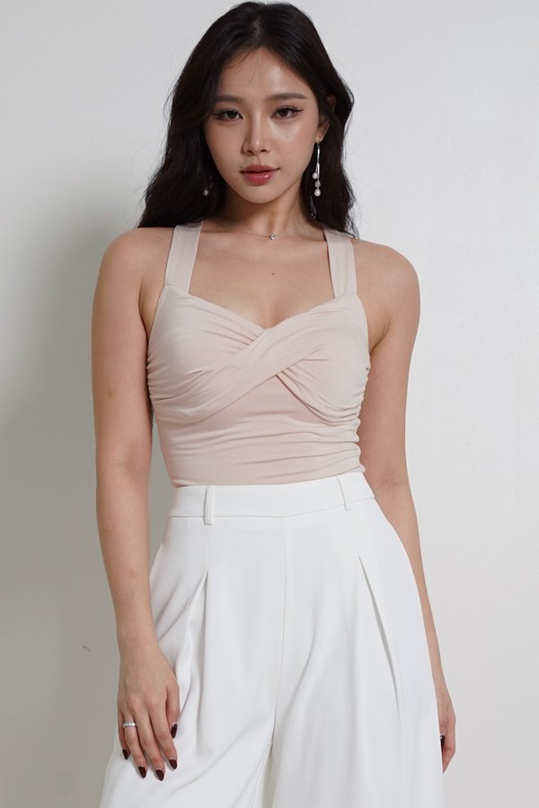 Gemma Twist Knot Top V2 (Nude Pink)