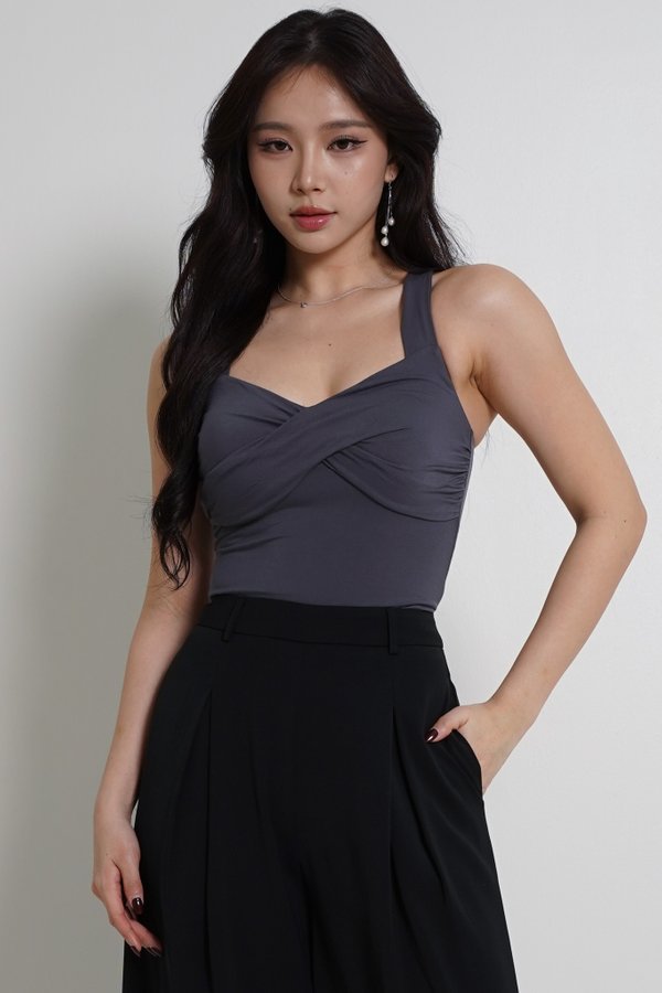 Gemma Twist Knot Top V2 (Gunmetal)