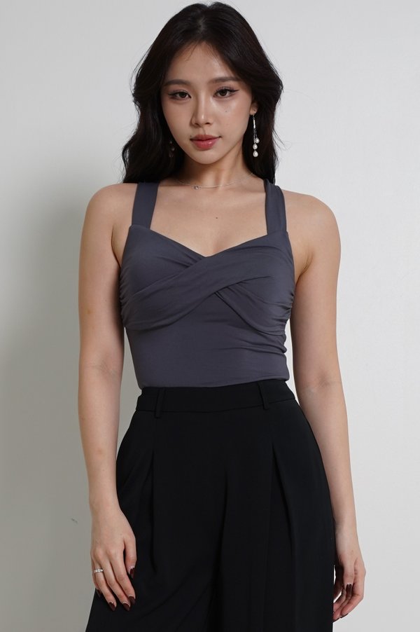Gemma Twist Knot Top V2 (Gunmetal)