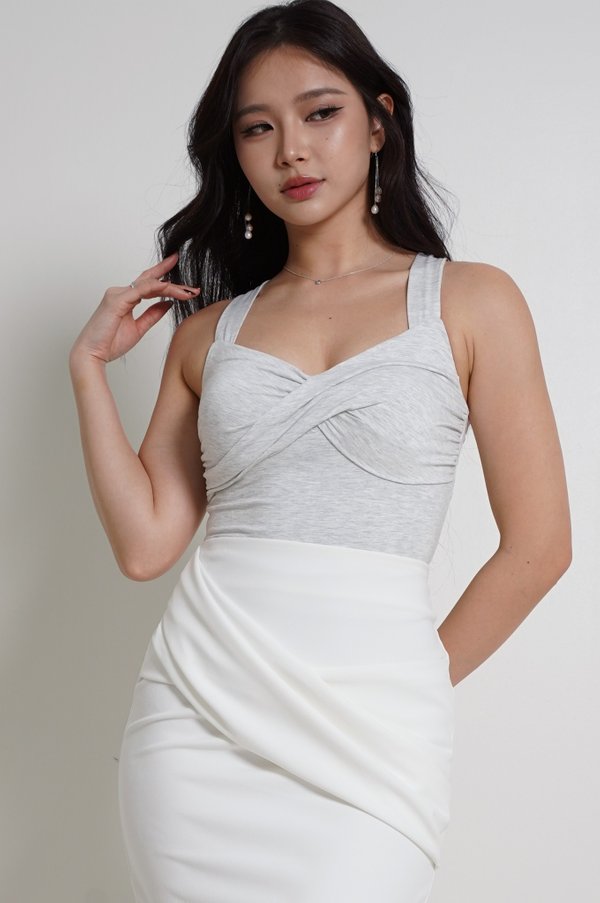 Gemma Twist Knot Top V2 (Feather Grey) Gemma Twist Knot Top V2 (Feather Grey)