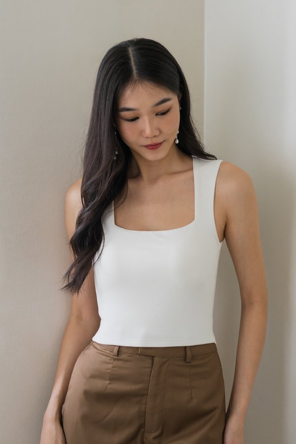 *Lite* Maia Queen Anne Padded Top (White)