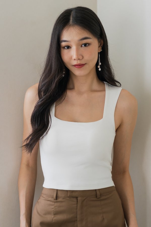 *Lite* Maia Queen Anne Padded Top (White)