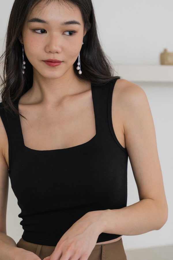 *Lite* Maia Queen Anne Padded Top (Black)