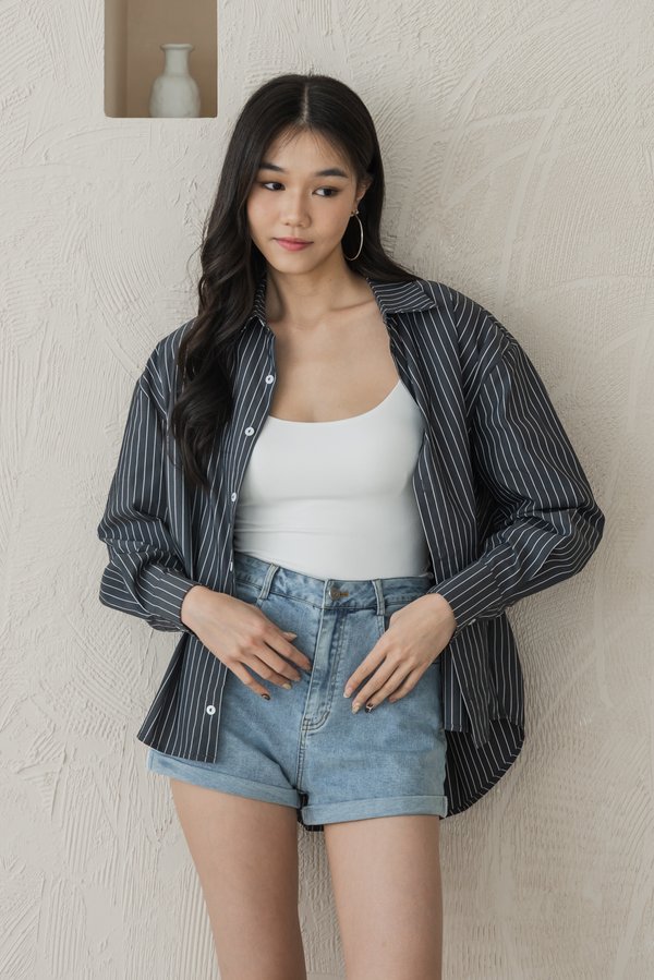 Gwen Oversized Shirt (Dark Grey)