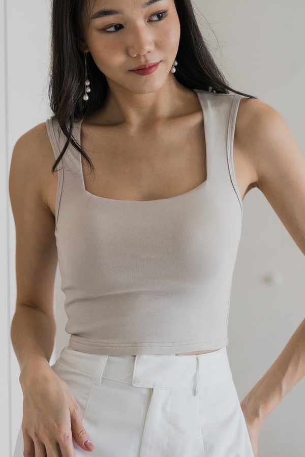 *Lite* Maia Queen Anne Padded Top (Earl Grey)