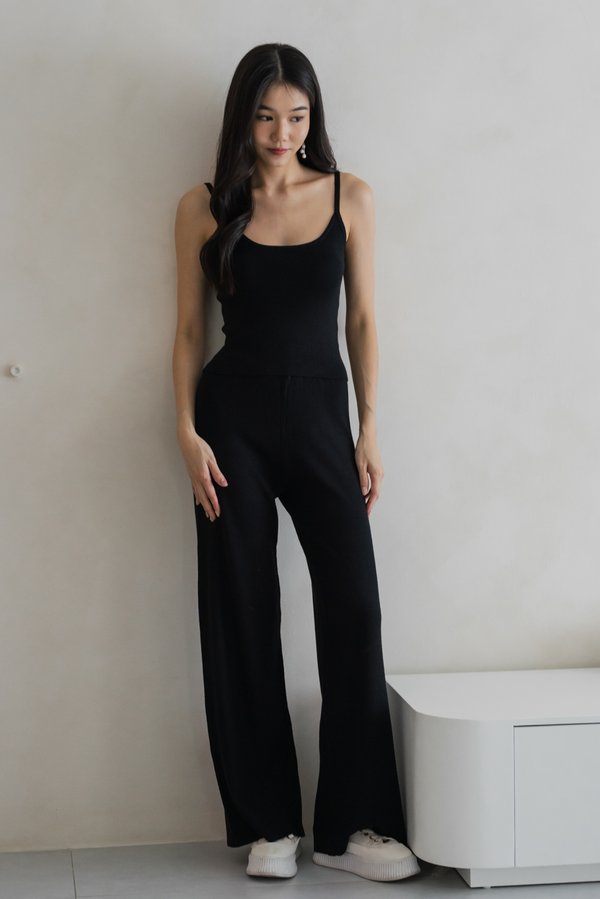 Floriana Knit 2Pcs Set (Black)