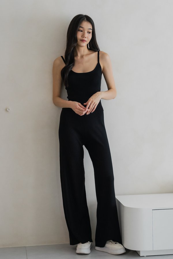 Floriana Knit 2Pcs Set (Black)