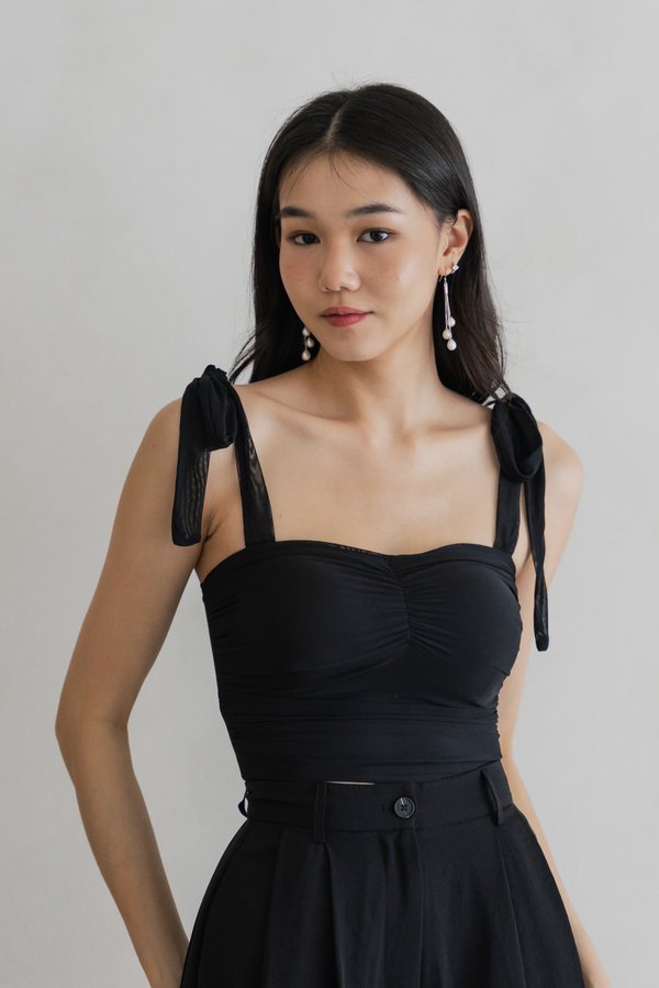 Sapphira Mesh Padded Top (Black)