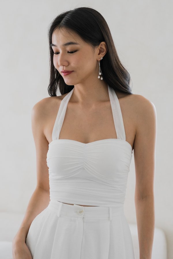 Sapphira Mesh Padded Top (White) Sapphira Mesh Padded Top (White)