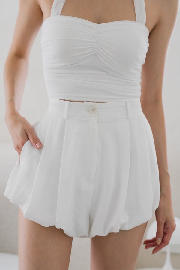 Lila Bubble Shorts (White) Lila Bubble Shorts (White)