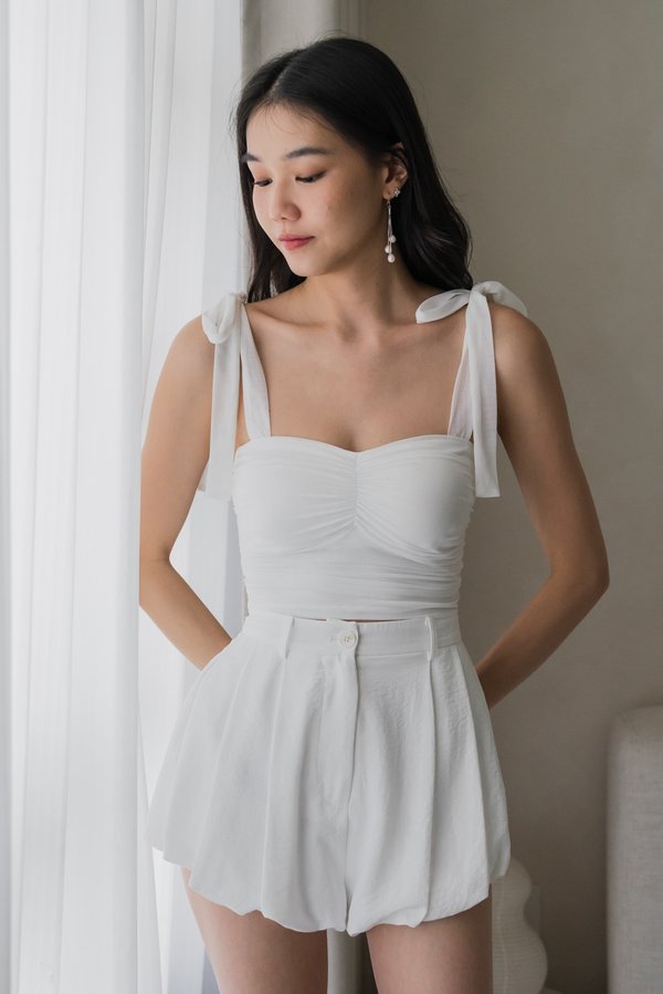 Sapphira Mesh Padded Top (White) Sapphira Mesh Padded Top (White)