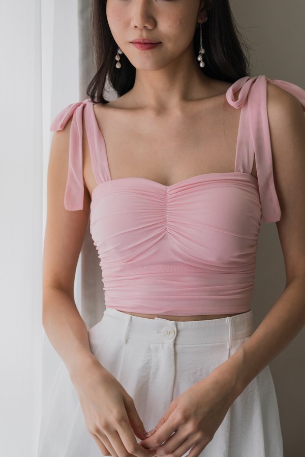 Sapphira Mesh Padded Top (Baby Pink) Sapphira Mesh Padded Top (Baby Pink)