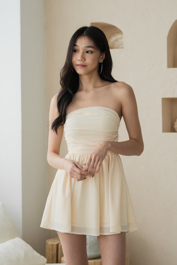 Edith Mini Romper Dress (Daffodil)