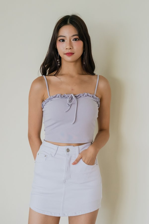 *Lite* Dixie Flutter Ribbon Padded Top (Lilac)