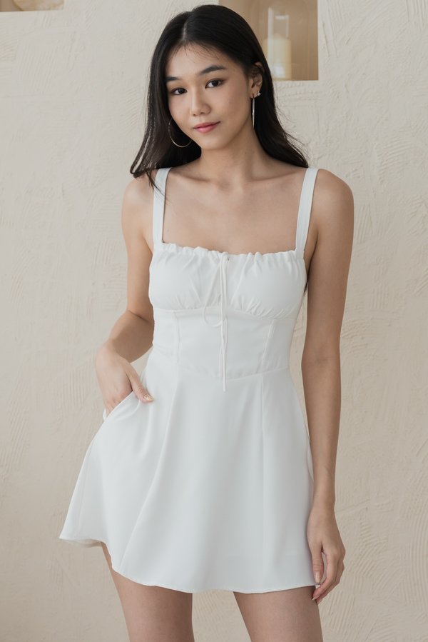Sadie Padded Dress (White)