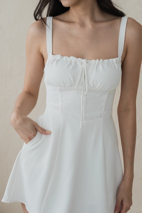 Sadie Padded Dress (White)