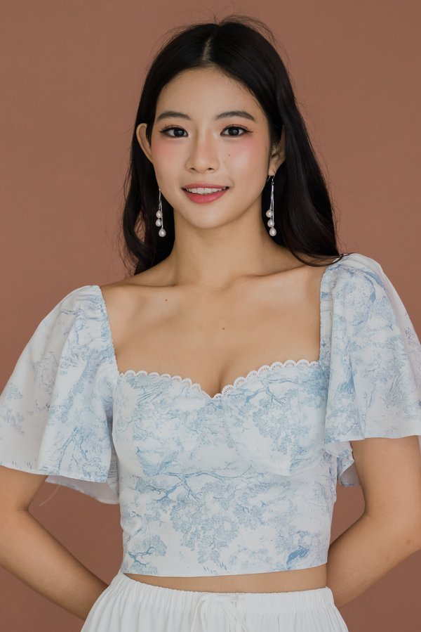 Savana Lace Padded Top (French x Ice Blue) Savana Lace Padded Top (French x Ice Blue)