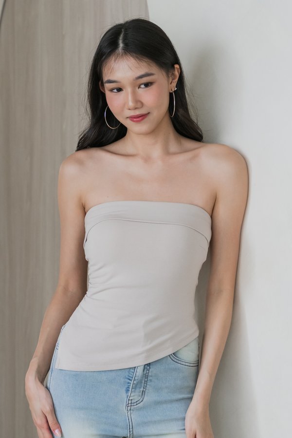 *Lite* Liora Asymmetrical Padded Top (Earl Grey) *Lite* Liora Asymmetrical Padded Top (Earl Grey)
