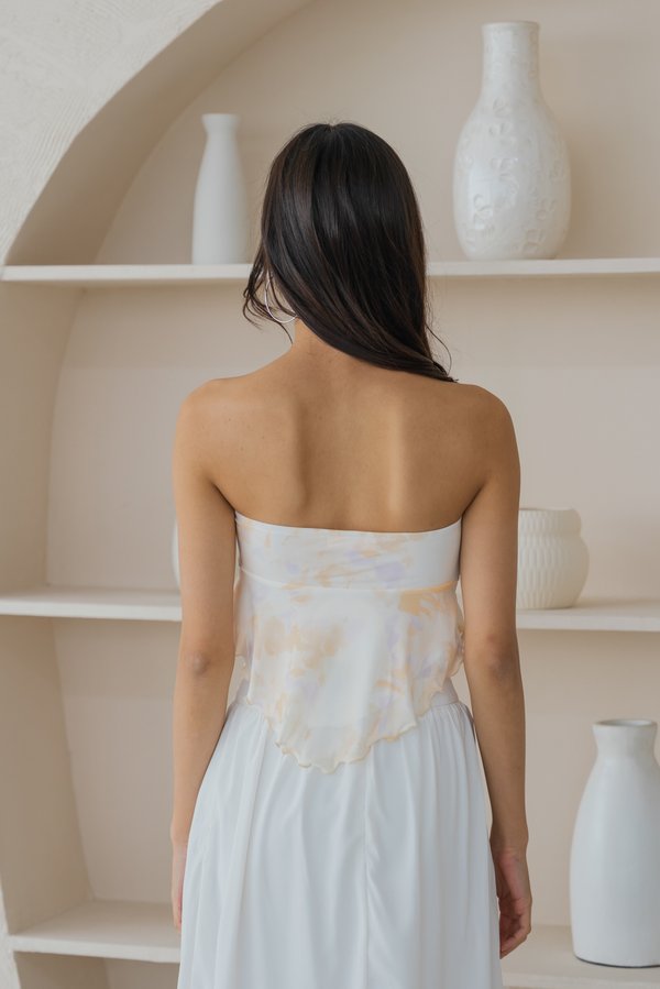 Hera Mesh Self Tie Padded Tube Top (Sunny Bloom) Hera Mesh Self Tie Padded Tube Top (Sunny Bloom)
