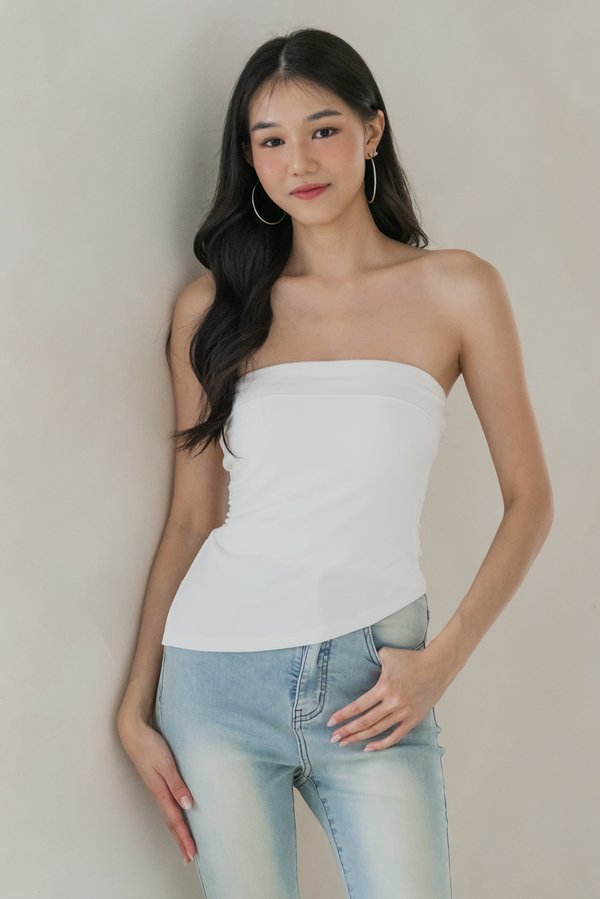 *Lite* Liora Asymmetrical Padded Top (White) *Lite* Liora Asymmetrical Padded Top (White)