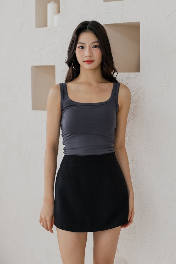 Raye Tank Padded Top (Gunmetal) Raye Tank Padded Top (Gunmetal)