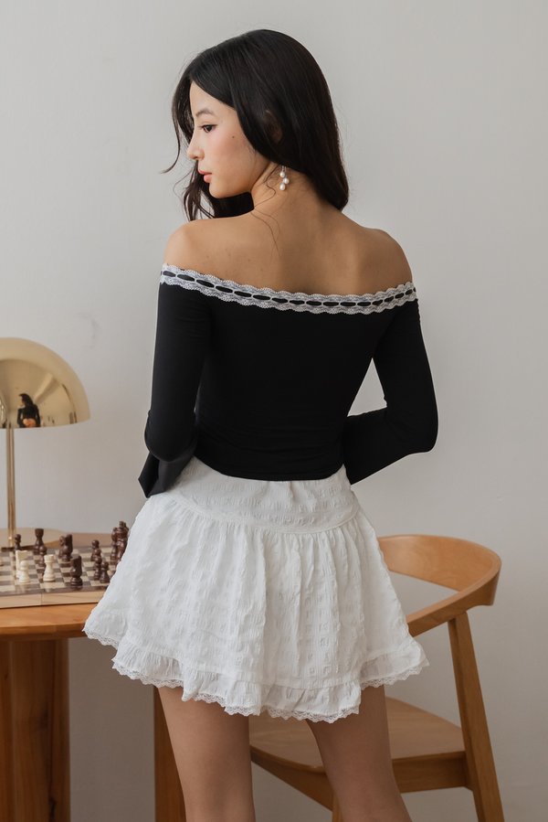 Cleo Lace Long Sleeve Padded Top