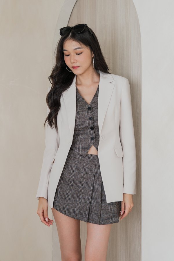 Odessa Button Blazer (Ivory)