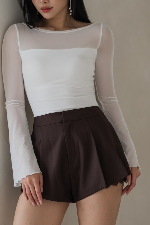 Eliz Lace Shorts (Chocolate Brown)