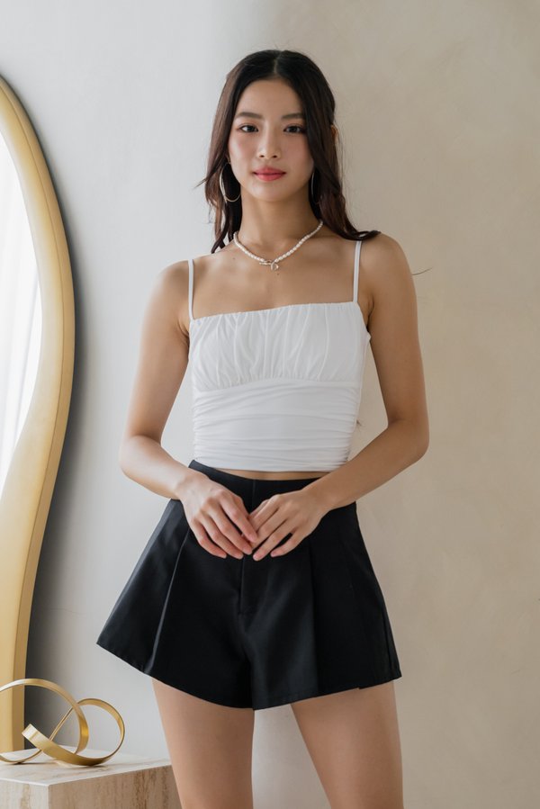 Alouette Ruched Padded Top (White)