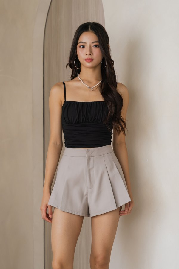 Alouette Ruched Padded Top (Black)