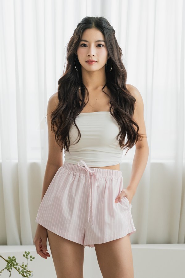 Gweneth Tie String Boxer Shorts (Baby Pink)