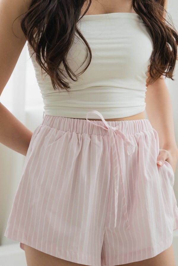 Gweneth Tie String Boxer Shorts (Baby Pink)