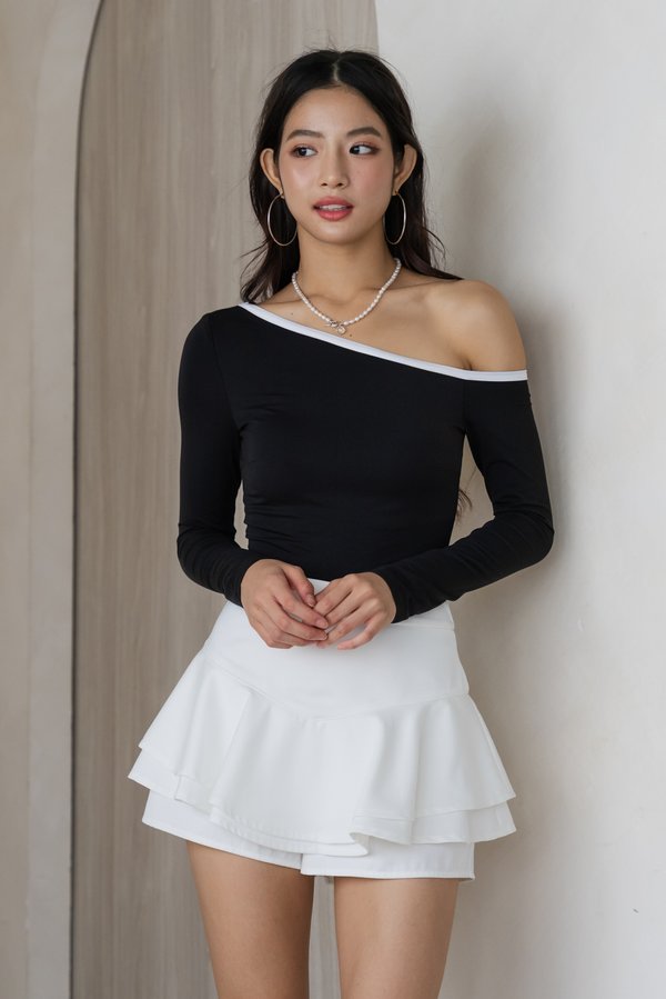 Blaire Constrast Padded Top (Black) Blaire Constrast Padded Top (Black)