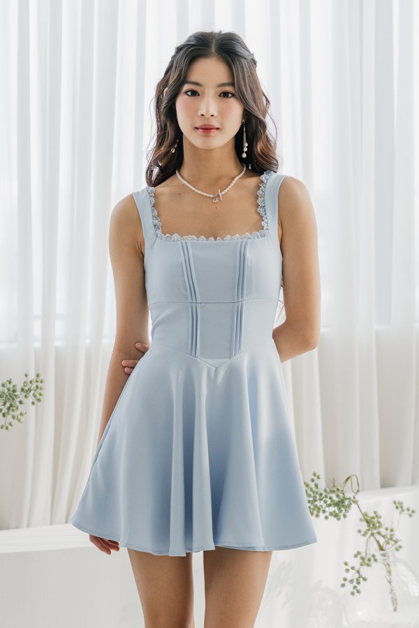 Julieeana Lace Padded Dress (Cinderella Blue)