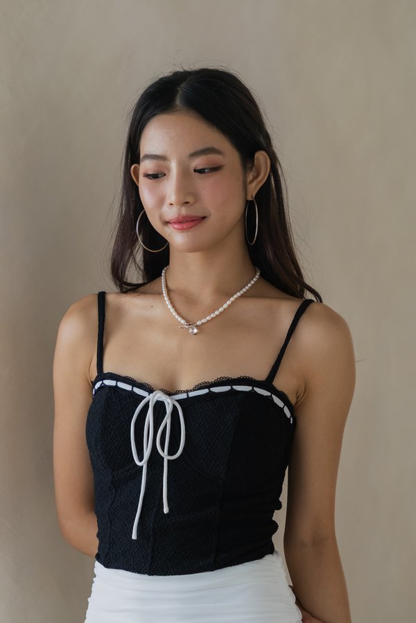 Noir Lace Bustier Padded Top (Black) Noir Lace Bustier Padded Top (Black)